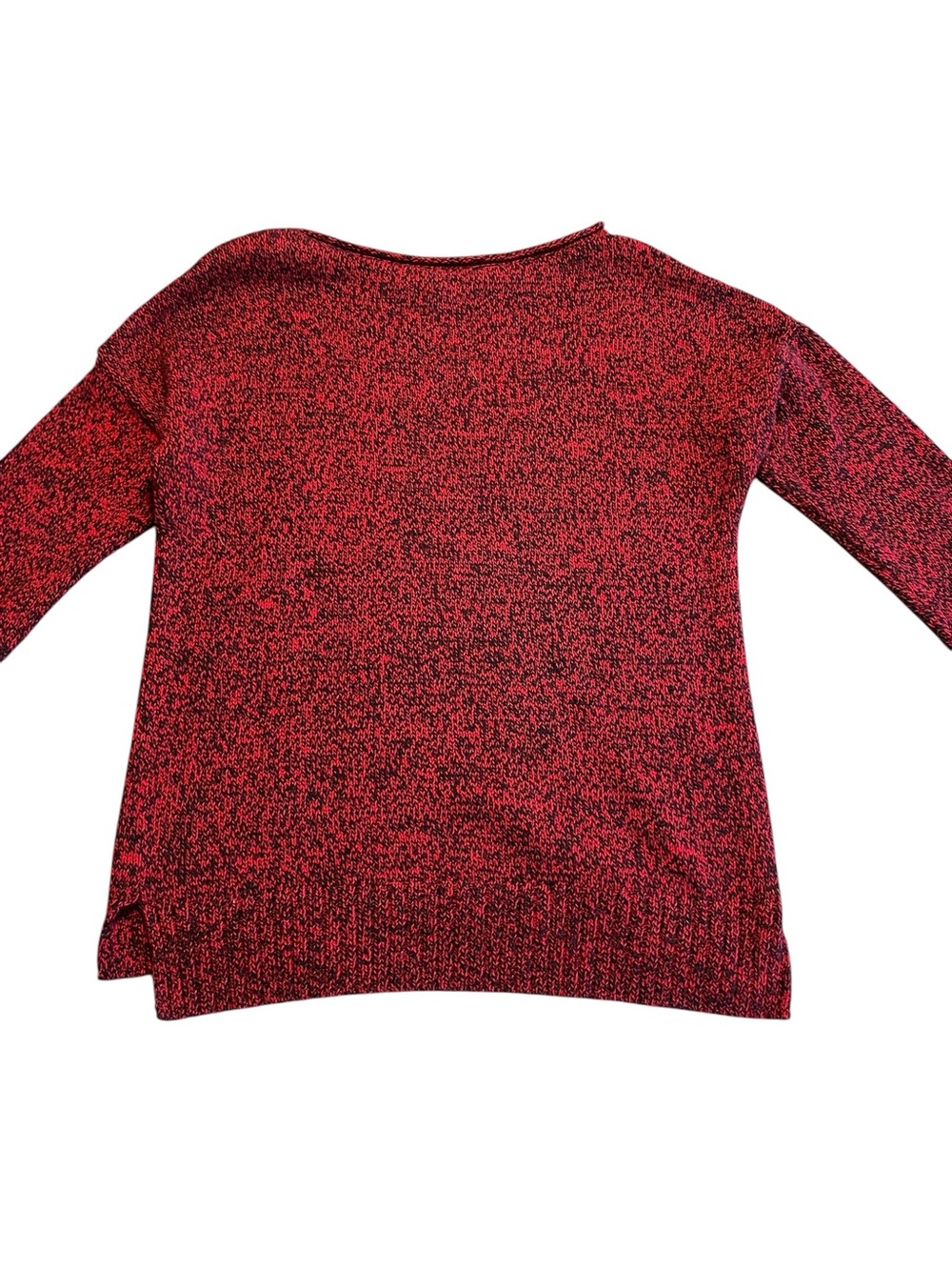 Lauren Ralph Lauren Red Marled Scoop-Neck Sweater Size Small - Picture 3 of 11